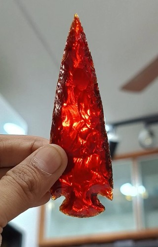 Red obsidian glass - red,